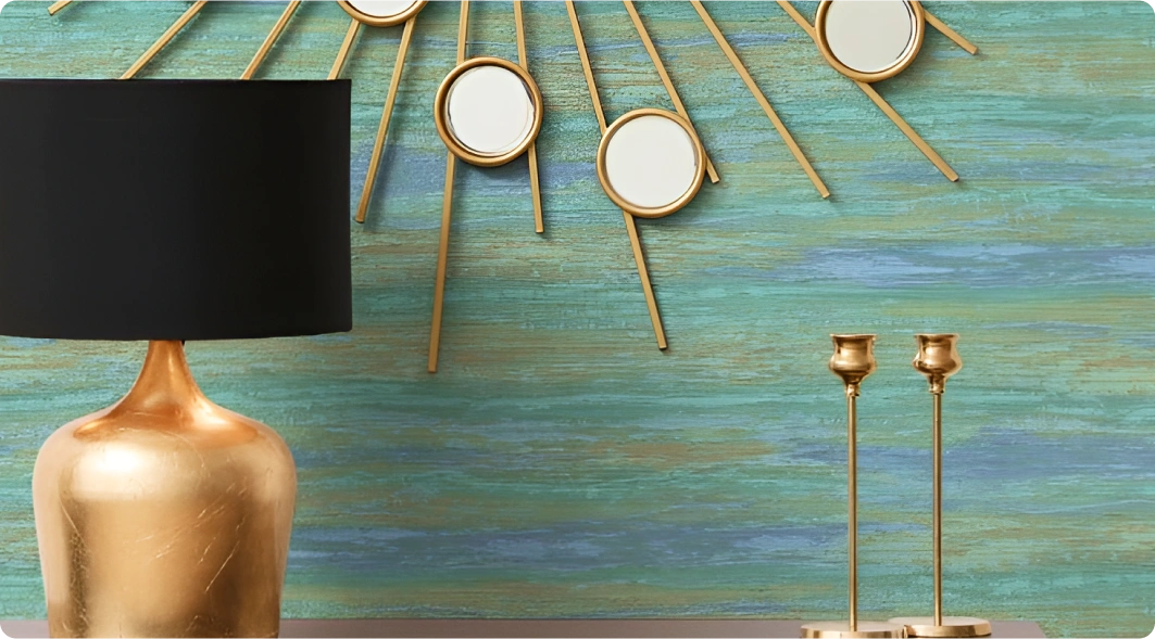 Stripe Line Abstract with Blue and Green Color